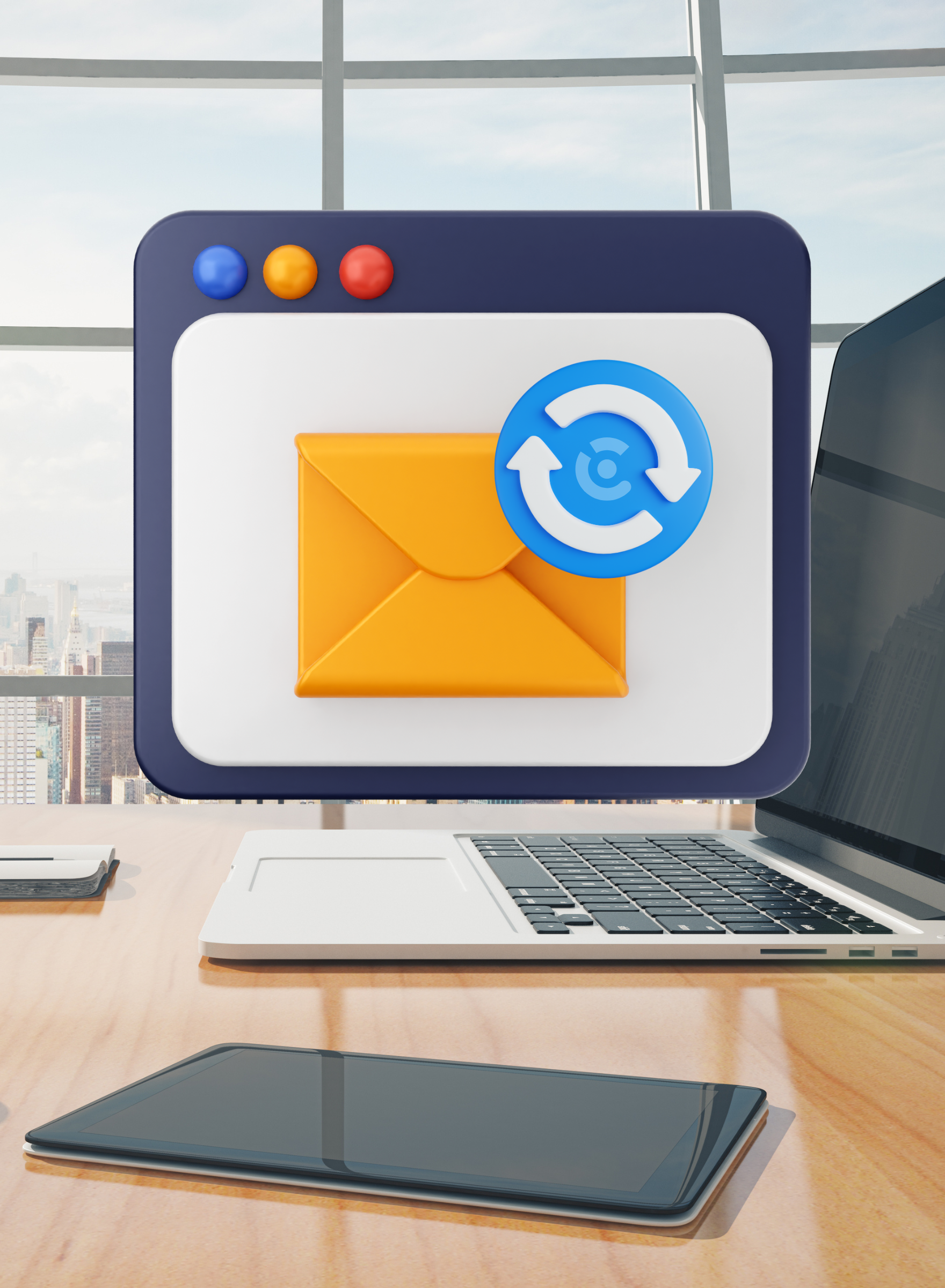 Interfaccia webmail Copernico su computer